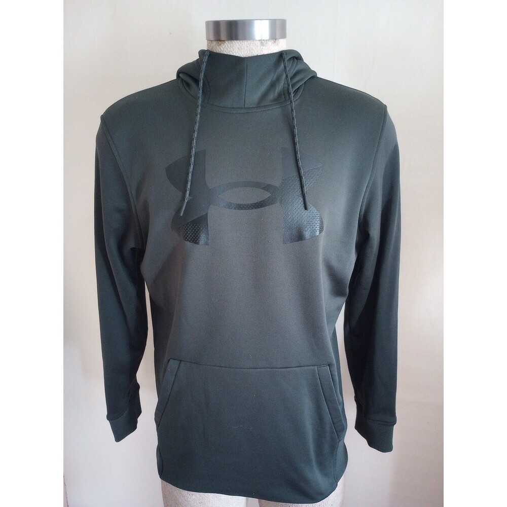Under Armour Green Pullover Sweatshirt Hoodie Mens Sz M Large Logo